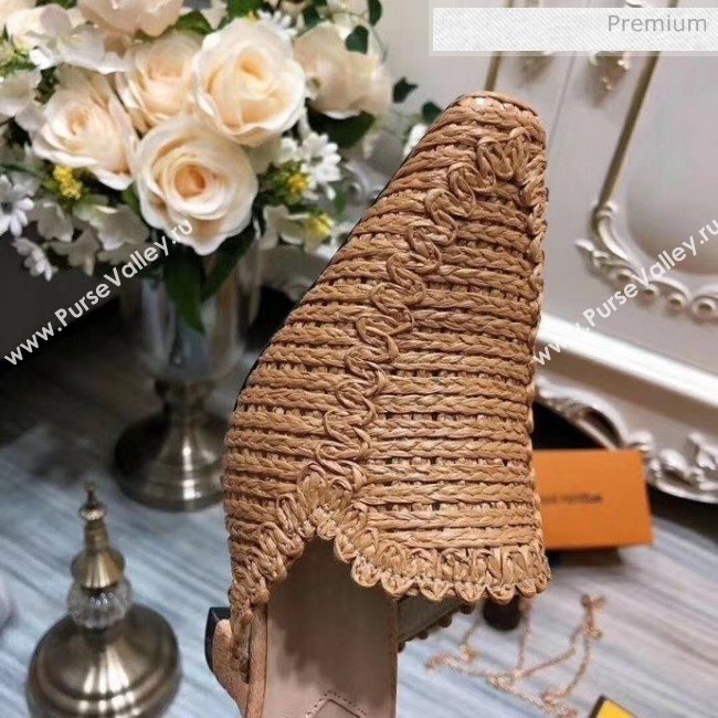 Fendi Woven High Heel Mules Sandals Brown 2020 (MD-20033106)
