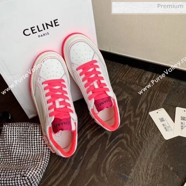 Chanel Multicolor Calfskin Leather Sneaker G35934 White/Hot Pink 2020 (MD-20032626)
