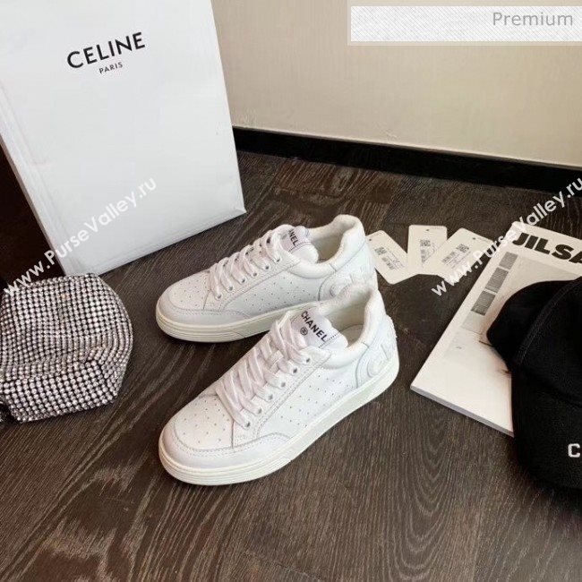 Chanel Calfskin Leather Sneaker G35934 White 2020 (MD-20032627)