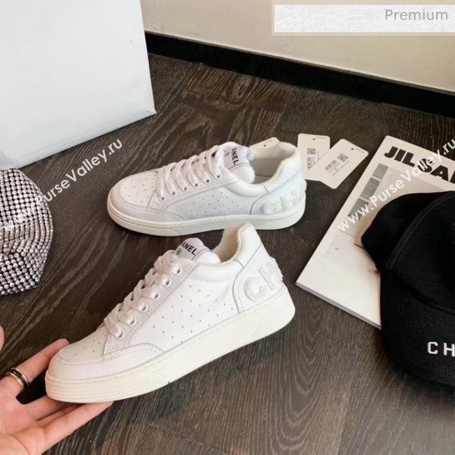 Chanel Calfskin Leather Sneaker G35934 White 2020 (MD-20032627)