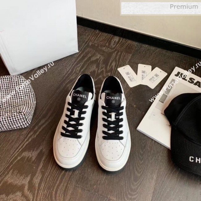 Chanel Multicolor Calfskin Leather Sneaker G35934 White/Black 2020 (MD-20032628)
