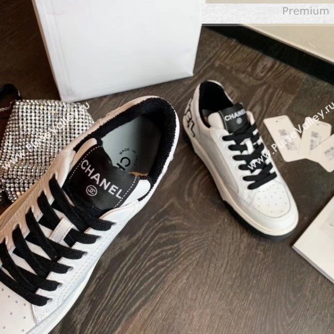 Chanel Multicolor Calfskin Leather Sneaker G35934 White/Black 2020 (MD-20032628)