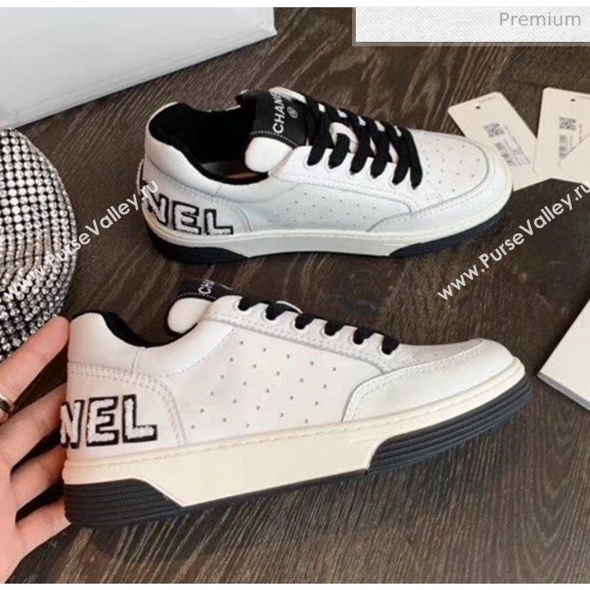Chanel Multicolor Calfskin Leather Sneaker G35934 White/Black 2020 (MD-20032628)