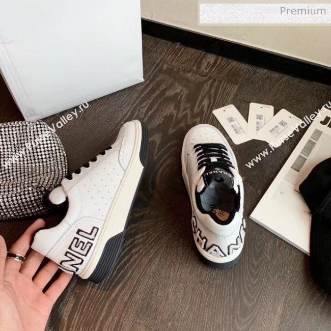Chanel Multicolor Calfskin Leather Sneaker G35934 White/Black 2020 (MD-20032628)