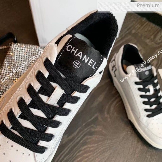 Chanel Multicolor Calfskin Leather Sneaker G35934 White/Black 2020 (MD-20032628)