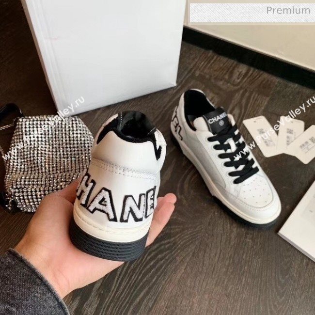 Chanel Multicolor Calfskin Leather Sneaker G35934 White/Black 2020 (MD-20032628)