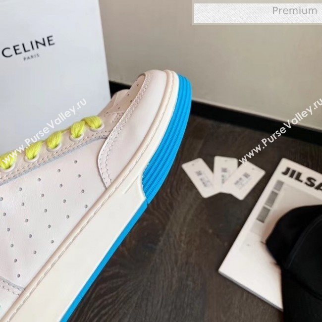 Chanel Multicolor Calfskin Leather Sneaker G35934 White/Blue/Yellow 2020 (MD-20032630)