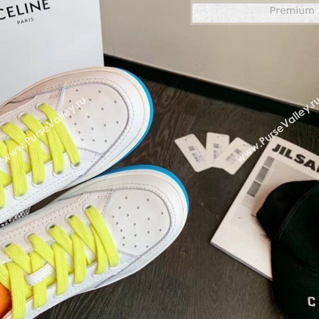 Chanel Multicolor Calfskin Leather Sneaker G35934 White/Blue/Yellow 2020 (MD-20032630)