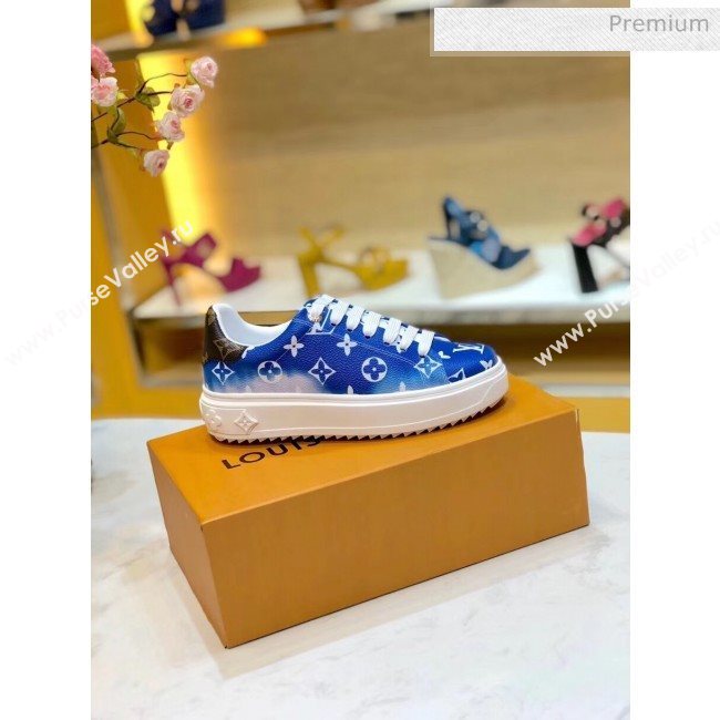 Louis Vuitton LV Escale Time Out Sneaker in Monogram Canvas Blue 2020 (SY-20032706)