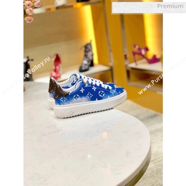 Louis Vuitton LV Escale Time Out Sneaker in Monogram Canvas Blue 2020 (SY-20032706)