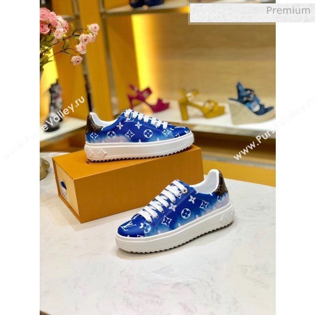 Louis Vuitton LV Escale Time Out Sneaker in Monogram Canvas Blue 2020 (SY-20032706)