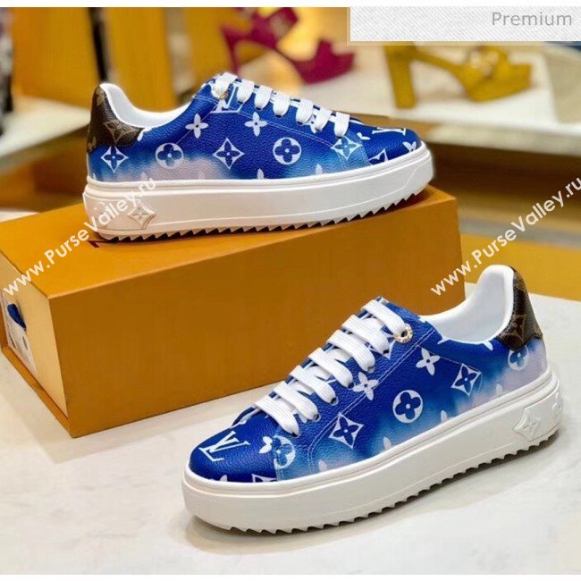 Louis Vuitton LV Escale Time Out Sneaker in Monogram Canvas Blue 2020 (SY-20032706)