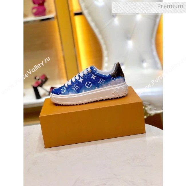 Louis Vuitton LV Escale Time Out Sneaker in Monogram Canvas Blue 2020 (SY-20032706)