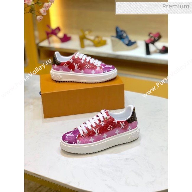 Louis Vuitton LV Escale Time Out Sneaker in Monogram Canvas Red 2020 (SY-20032707)