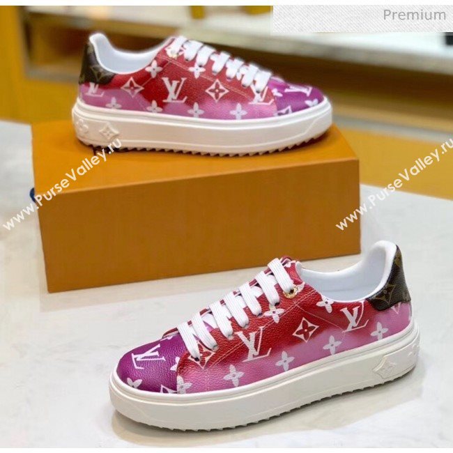 Louis Vuitton LV Escale Time Out Sneaker in Monogram Canvas Red 2020 (SY-20032707)