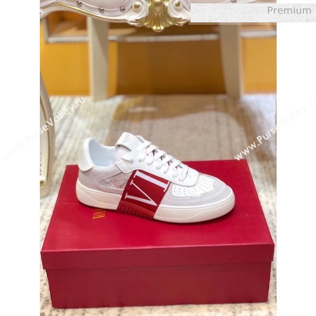 Valentino Calfskin VL7N Sneaker with Bands For Women and Men Red 2020 (SY-20032705)