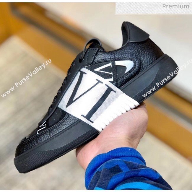 Valentino Calfskin VL7N Sneaker with Bands For Women and Men Black 2020 (SY-20032702)