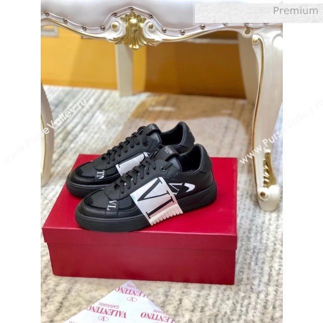 Valentino Calfskin VL7N Sneaker with Bands For Women and Men Black 2020 (SY-20032702)