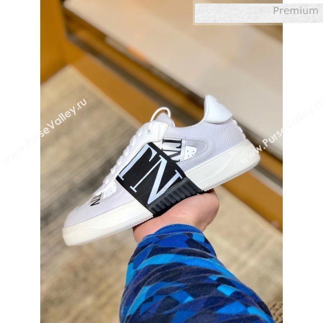 Valentino Calfskin VL7N Sneaker with Bands For Women and Men White/Black 2020 (SY-20032701)