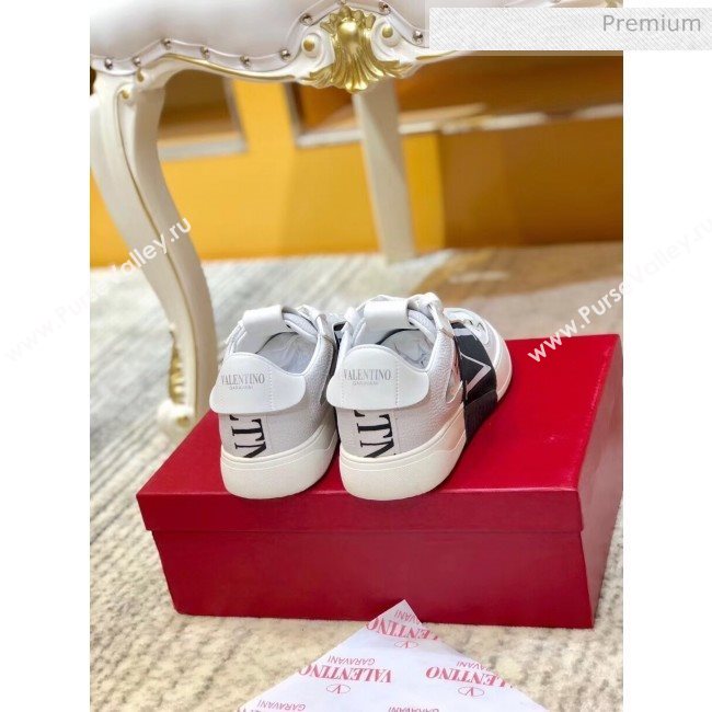 Valentino Calfskin VL7N Sneaker with Bands For Women and Men White/Black 2020 (SY-20032701)