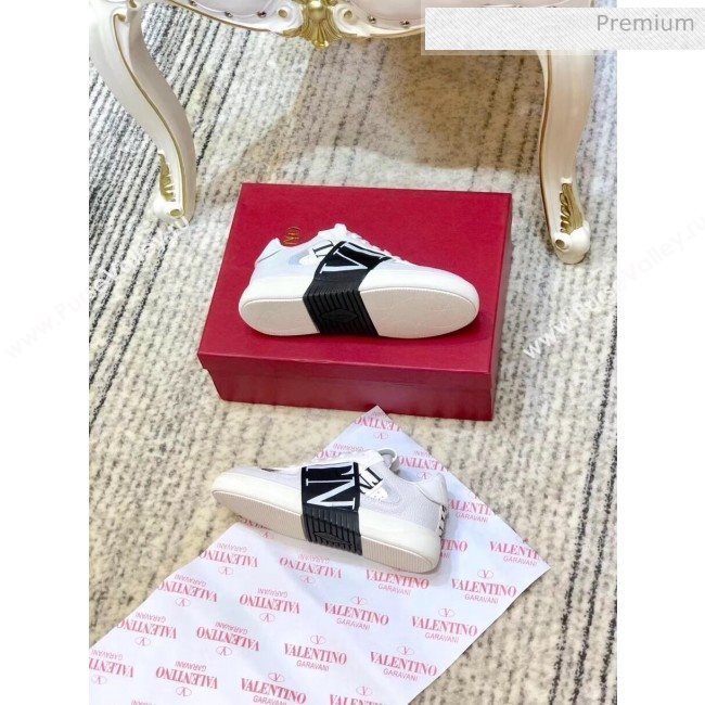 Valentino Calfskin VL7N Sneaker with Bands For Women and Men White/Black 2020 (SY-20032701)