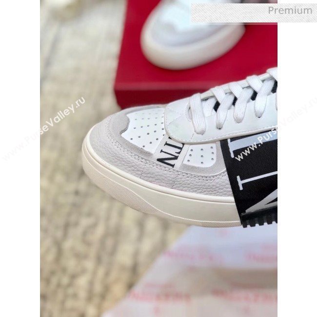Valentino Calfskin VL7N Sneaker with Bands For Women and Men White/Black 2020 (SY-20032701)