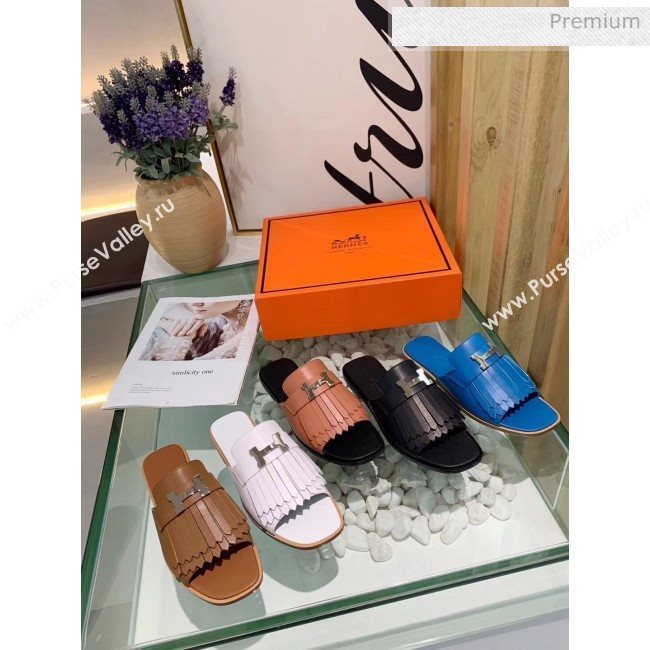 Hermes Calfskin Auteuil Sandal Nude Pink 2020 (MD-20040134)