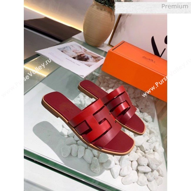 Hermes Calfskin Amore Sandal Burgundy/Red 2020 (MD-20040138)