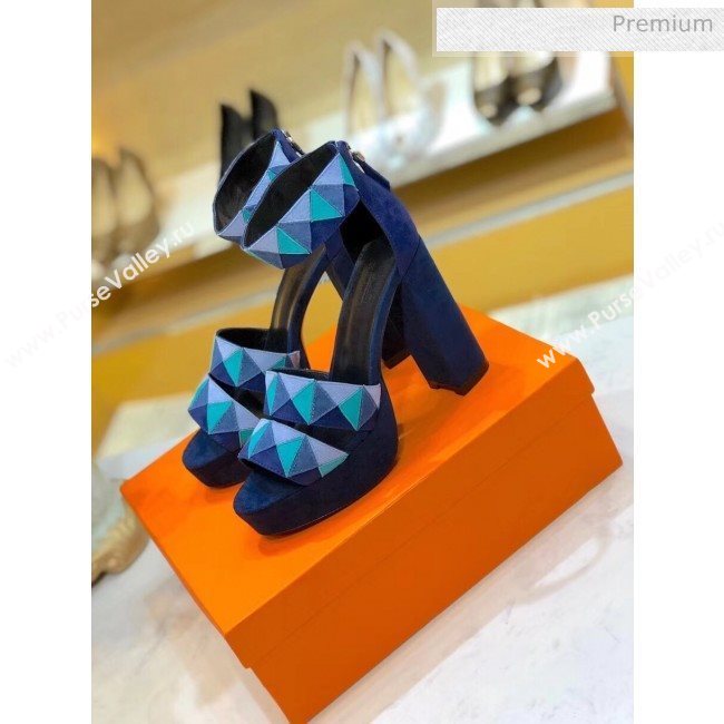 Hermes Suede Aretha Sandal Blue 2020 (SY-20040142)