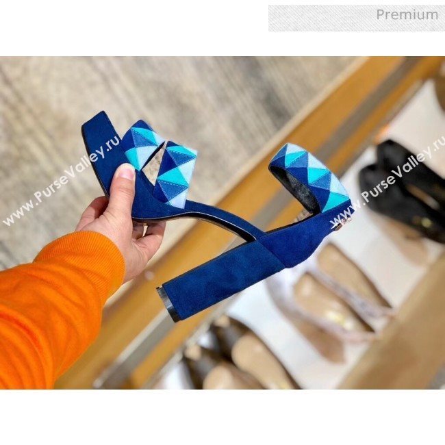 Hermes Suede Aretha Sandal Blue 2020 (SY-20040142)