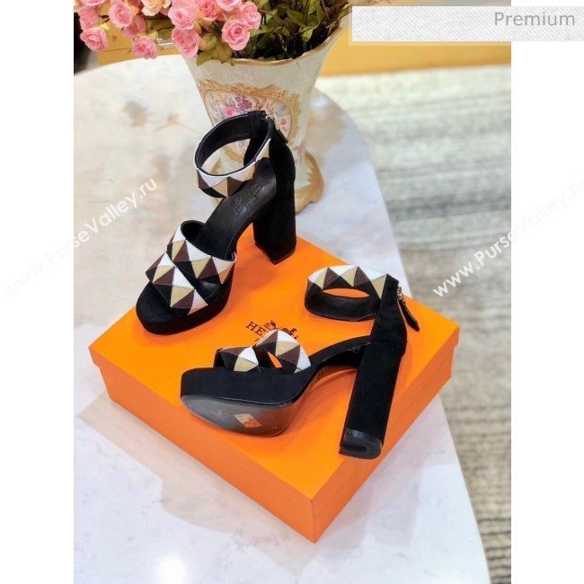 Hermes Suede Aretha Sandal Black 2020 (MD-20040145)