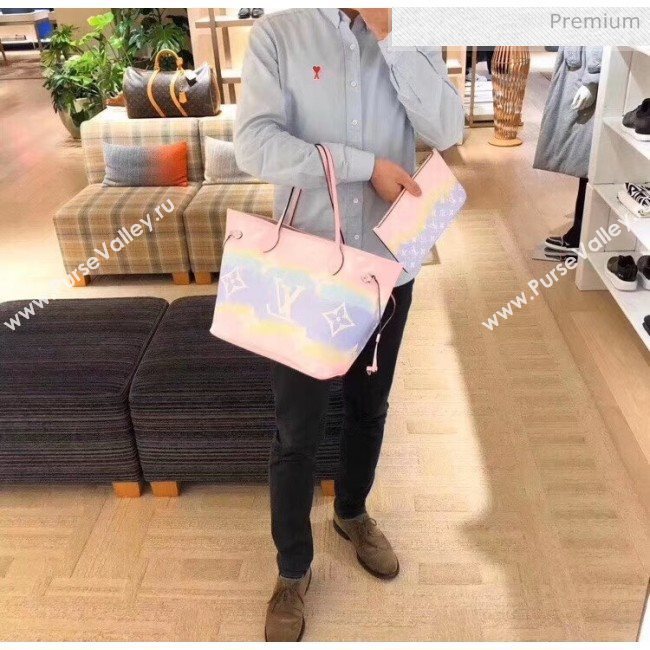 Louis Vuitton LV Escale Neverfull MM Bag M45270 Pink 2020 (K-20040234)