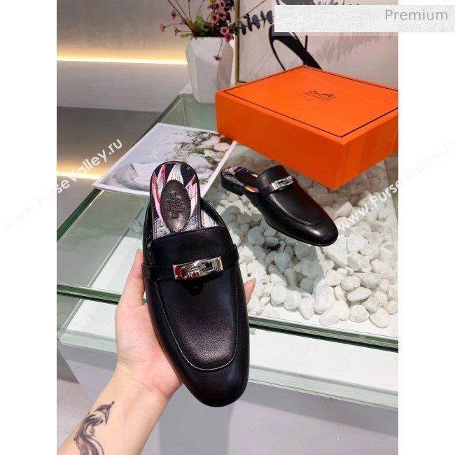 Hermes Calfskin Oz Mules Black 2020 (MD-20033135)