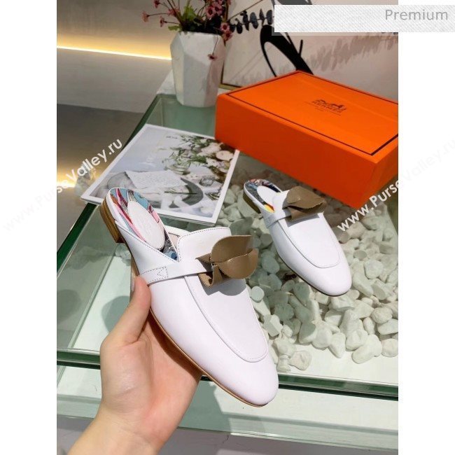 Hermes Calfskin Oz Mules White 2020 (MD-20033141)