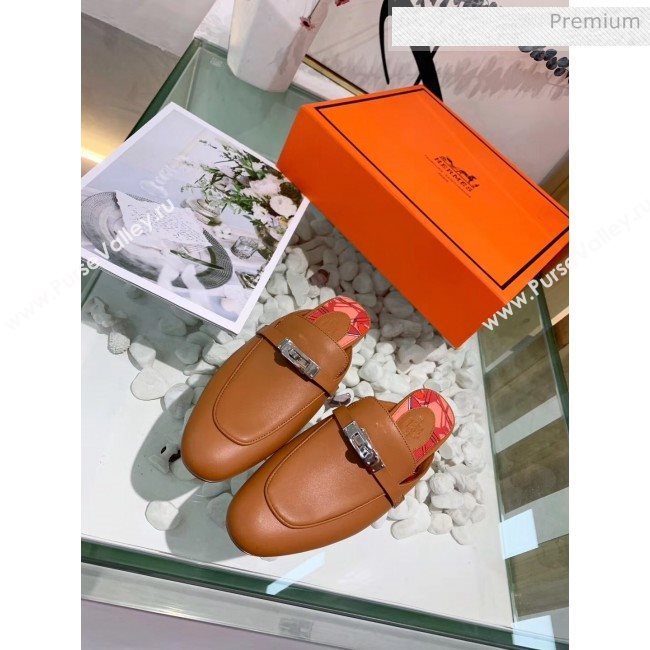 Hermes Calfskin Oz Mules Brown 2020 (MD-20033142)