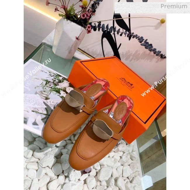 Hermes Calfskin Oz Mules Brown 2020 (MD-20033142)