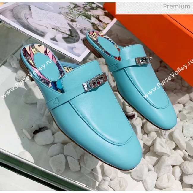 Hermes Calfskin Oz Mules Blue (2) 2020 (MD-20033140)