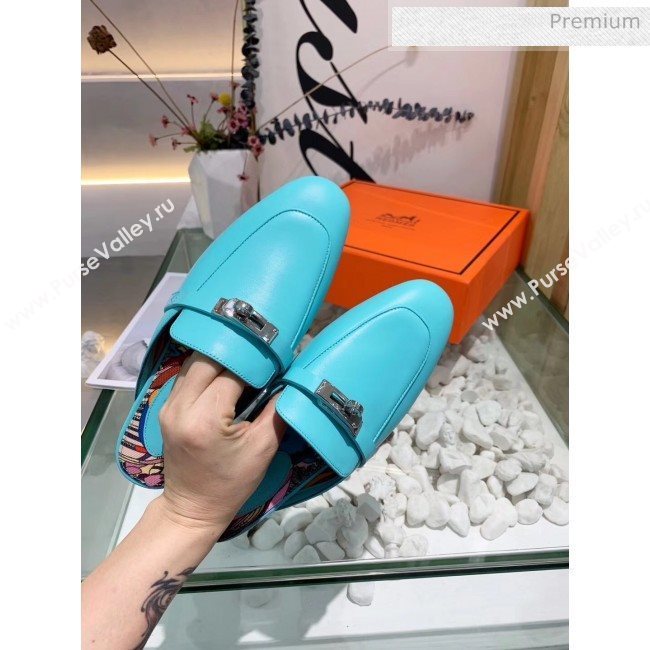 Hermes Calfskin Oz Mules Blue (2) 2020 (MD-20033140)