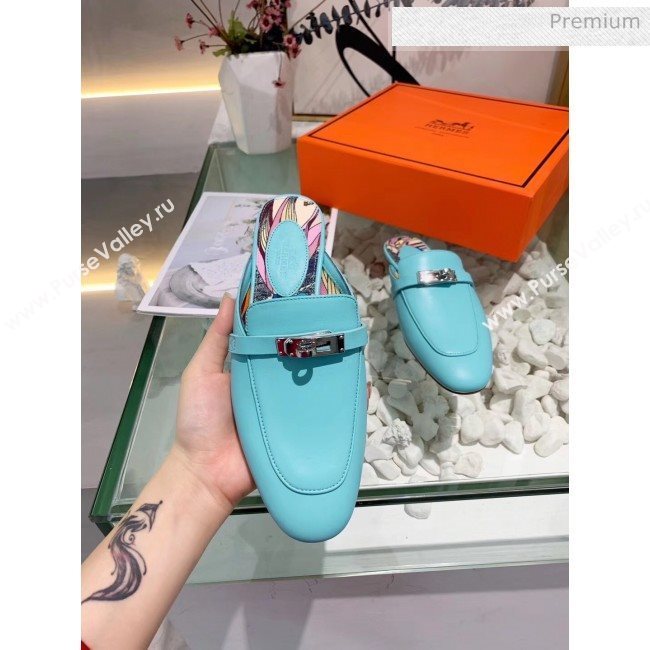 Hermes Calfskin Oz Mules Blue (2) 2020 (MD-20033140)