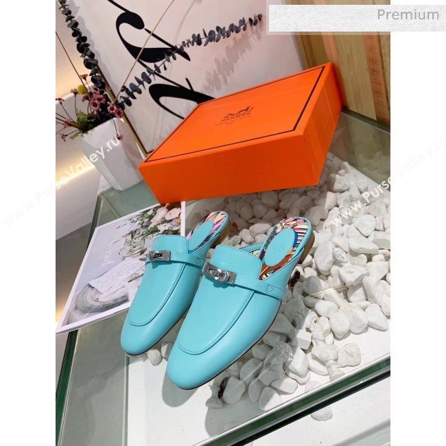 Hermes Calfskin Oz Mules Blue (2) 2020 (MD-20033140)