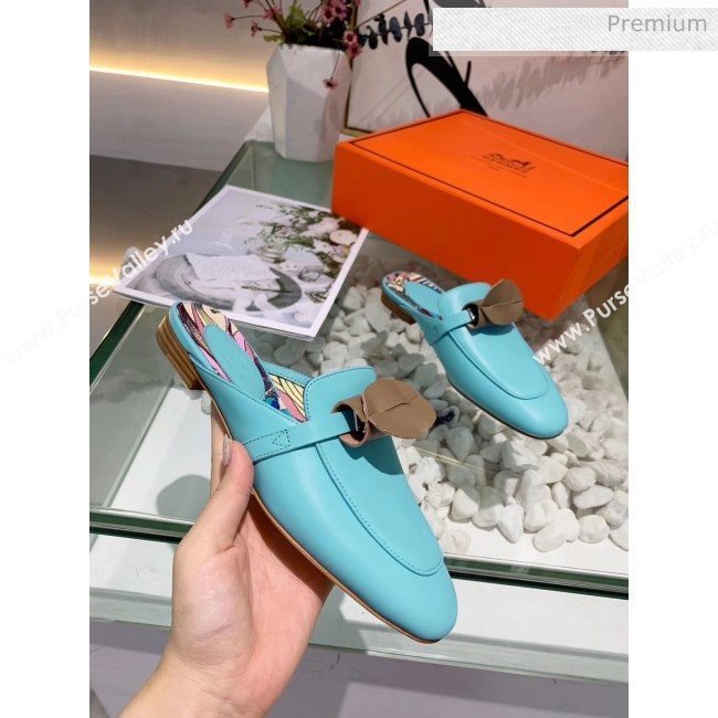 Hermes Calfskin Oz Mules Blue (2) 2020 (MD-20033140)