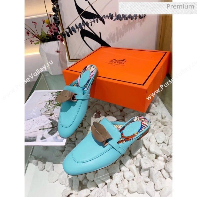 Hermes Calfskin Oz Mules Blue (2) 2020 (MD-20033140)