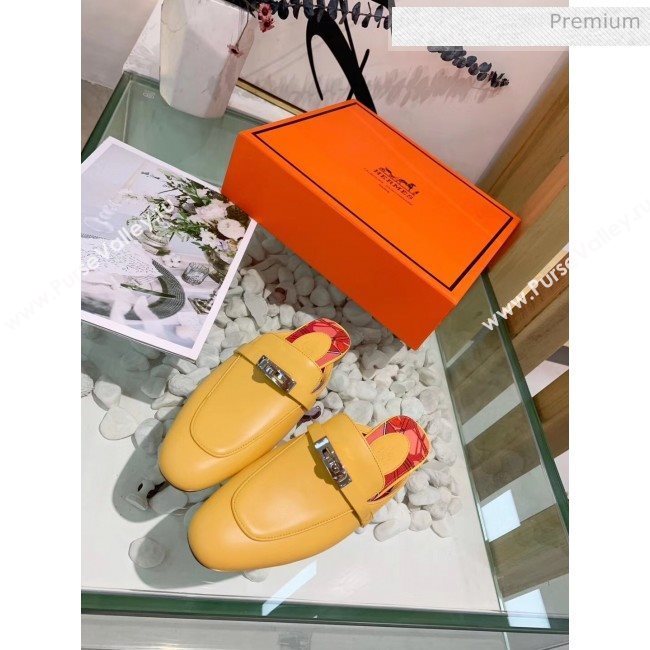 Hermes Calfskin Oz Mules Yellow 2020 (MD-20033144)