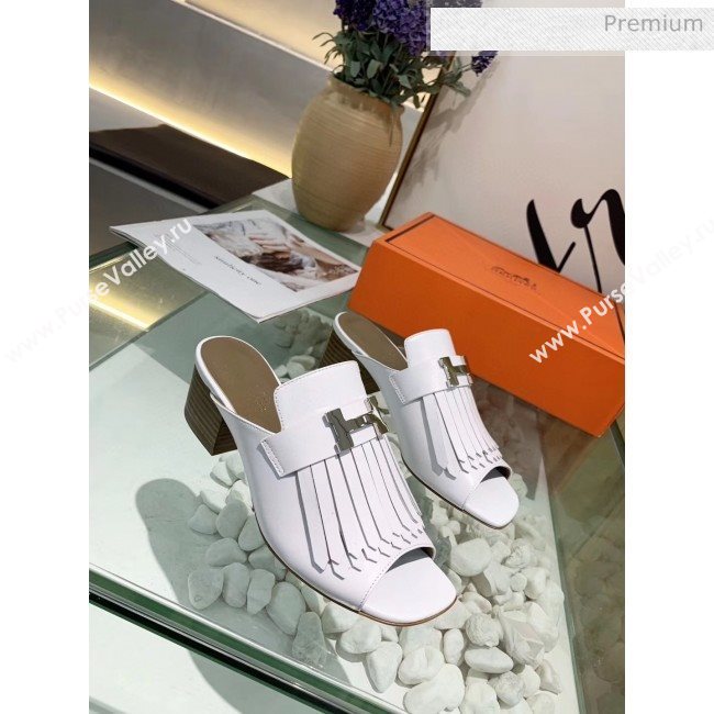 Hermes Alma Sandal With Fringe White 2020 (MD-20033146)