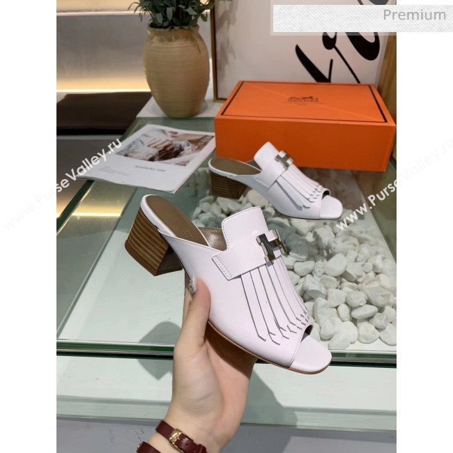 Hermes Alma Sandal With Fringe White 2020 (MD-20033146)