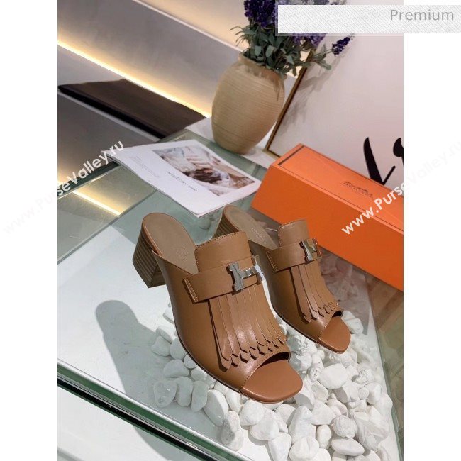 Hermes Alma Sandal With Fringe Brown 2020 (MD-20033147)