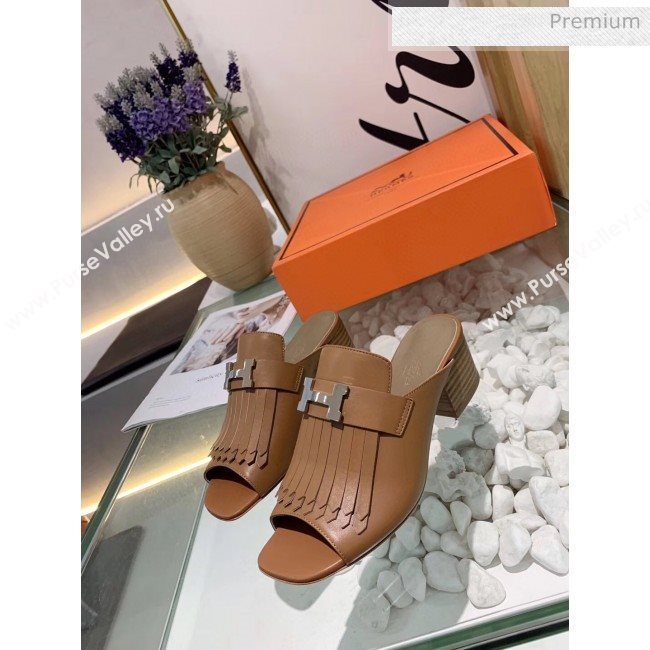 Hermes Alma Sandal With Fringe Brown 2020 (MD-20033147)