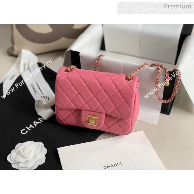 Chanel Lambskin &amp; Gold-Tone Metal Flap Bag AS1786 Pink 2020 (JY-20040306)