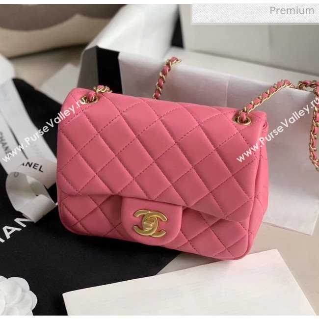 Chanel Lambskin &amp; Gold-Tone Metal Flap Bag AS1786 Pink 2020 (JY-20040306)