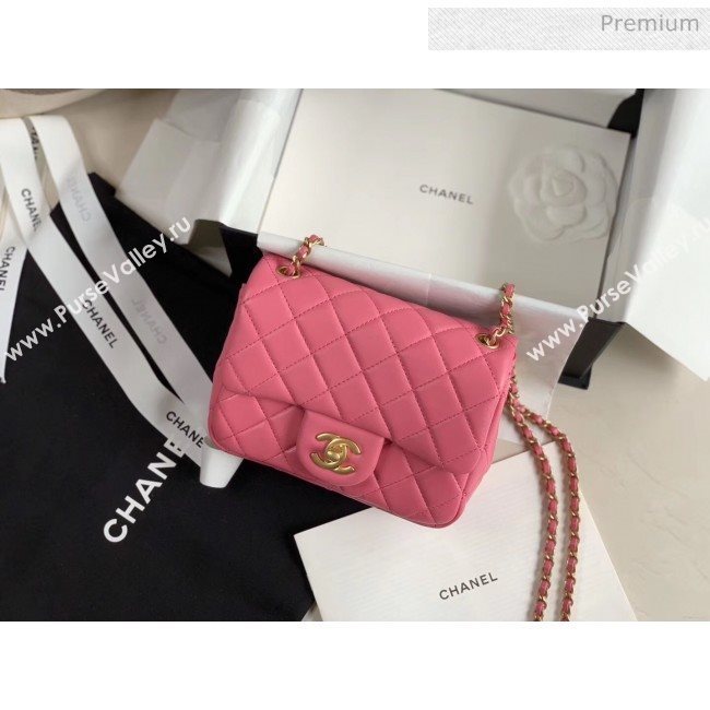 Chanel Lambskin &amp; Gold-Tone Metal Flap Bag AS1786 Pink 2020 (JY-20040306)